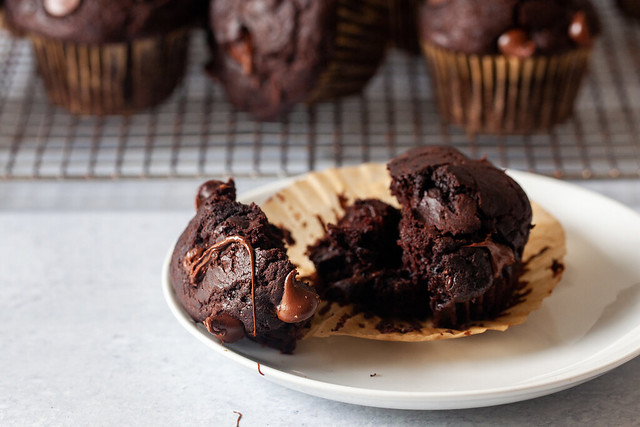 double chocolate chip muffins-4