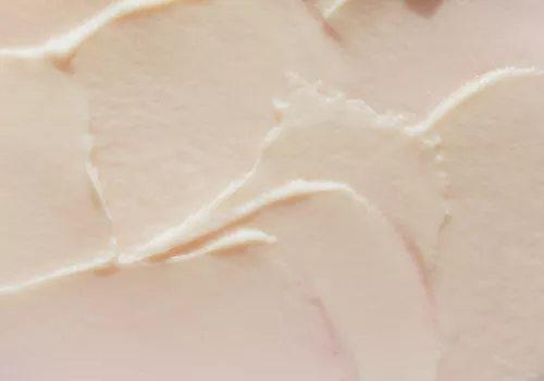 Swatch of a cream product