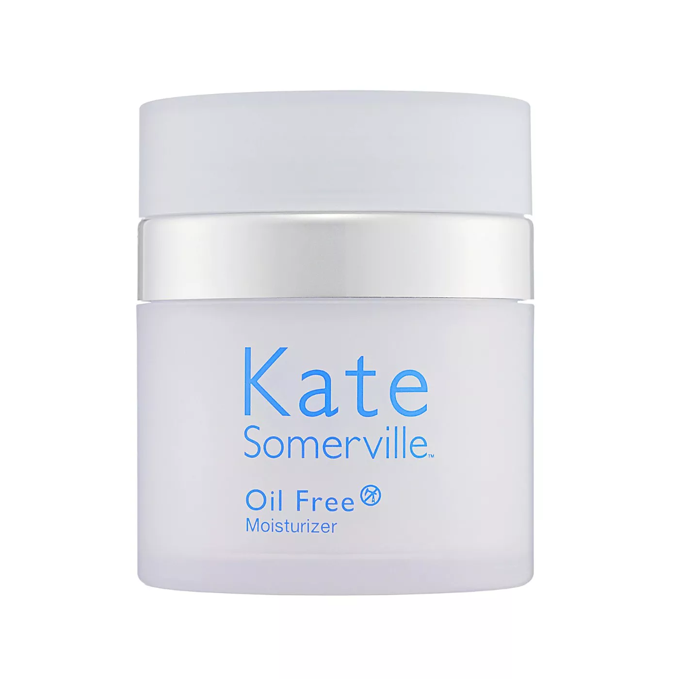 Jar of Kate Somerville Oil Free Moisturizer on a white background.