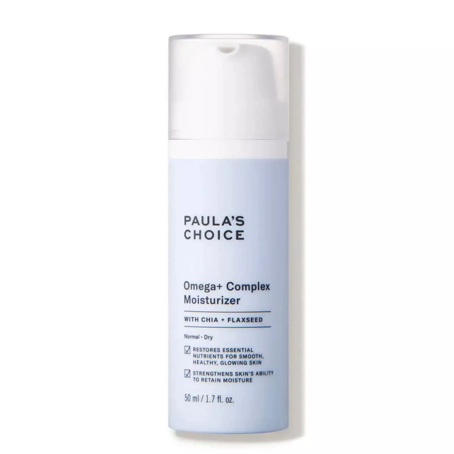 bottle of paula's choice omega+ complex moisturizer
