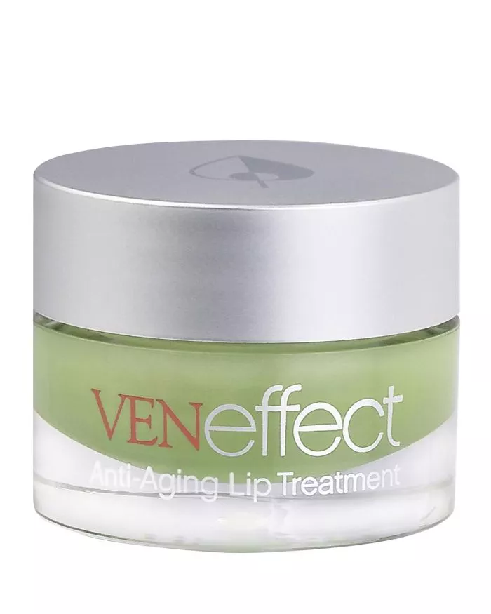 A glass container of VENeffect Anti-Aging Lip Treatment Anti-Aging Lip Treatment.