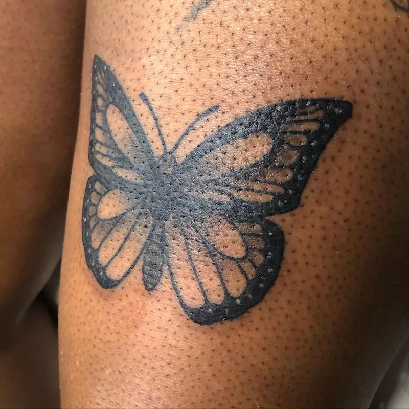 Balanced butterfly tattoo design 