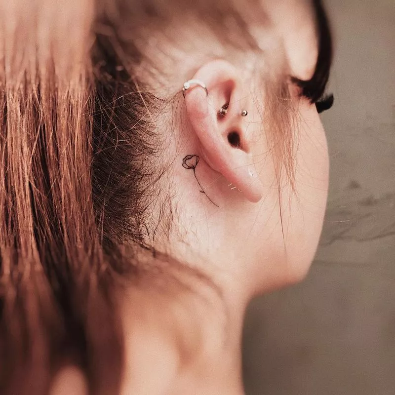 Simple Tattoos Small Ear