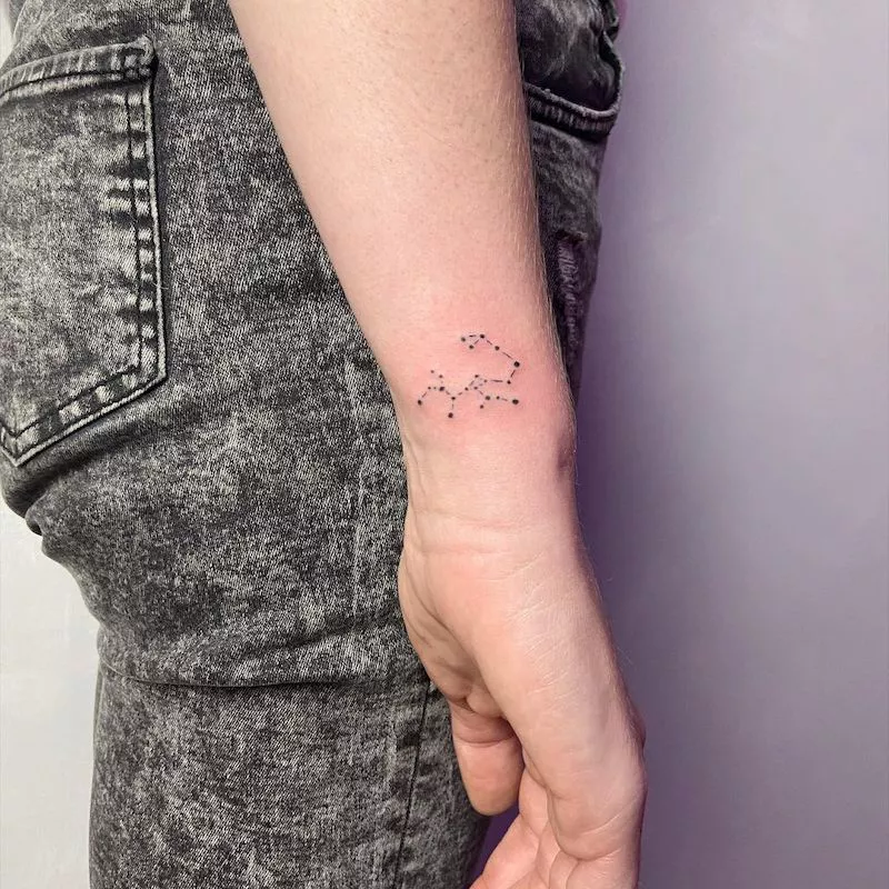 Constellation tattoo on wrist