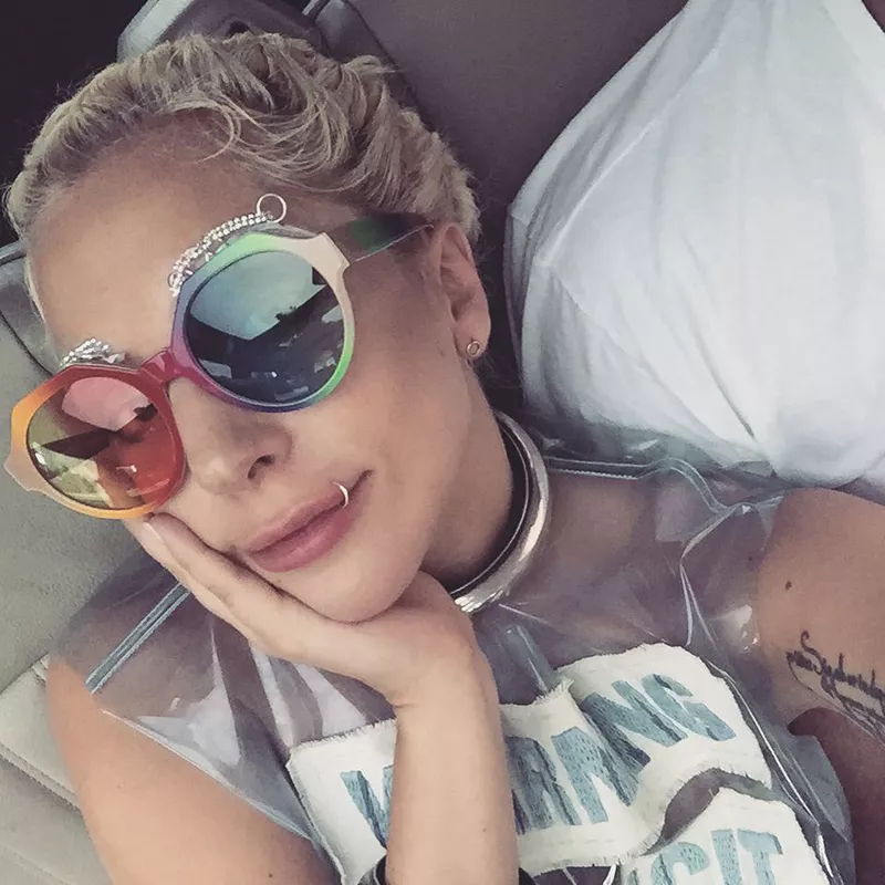 Lady Gaga Lip Piercing