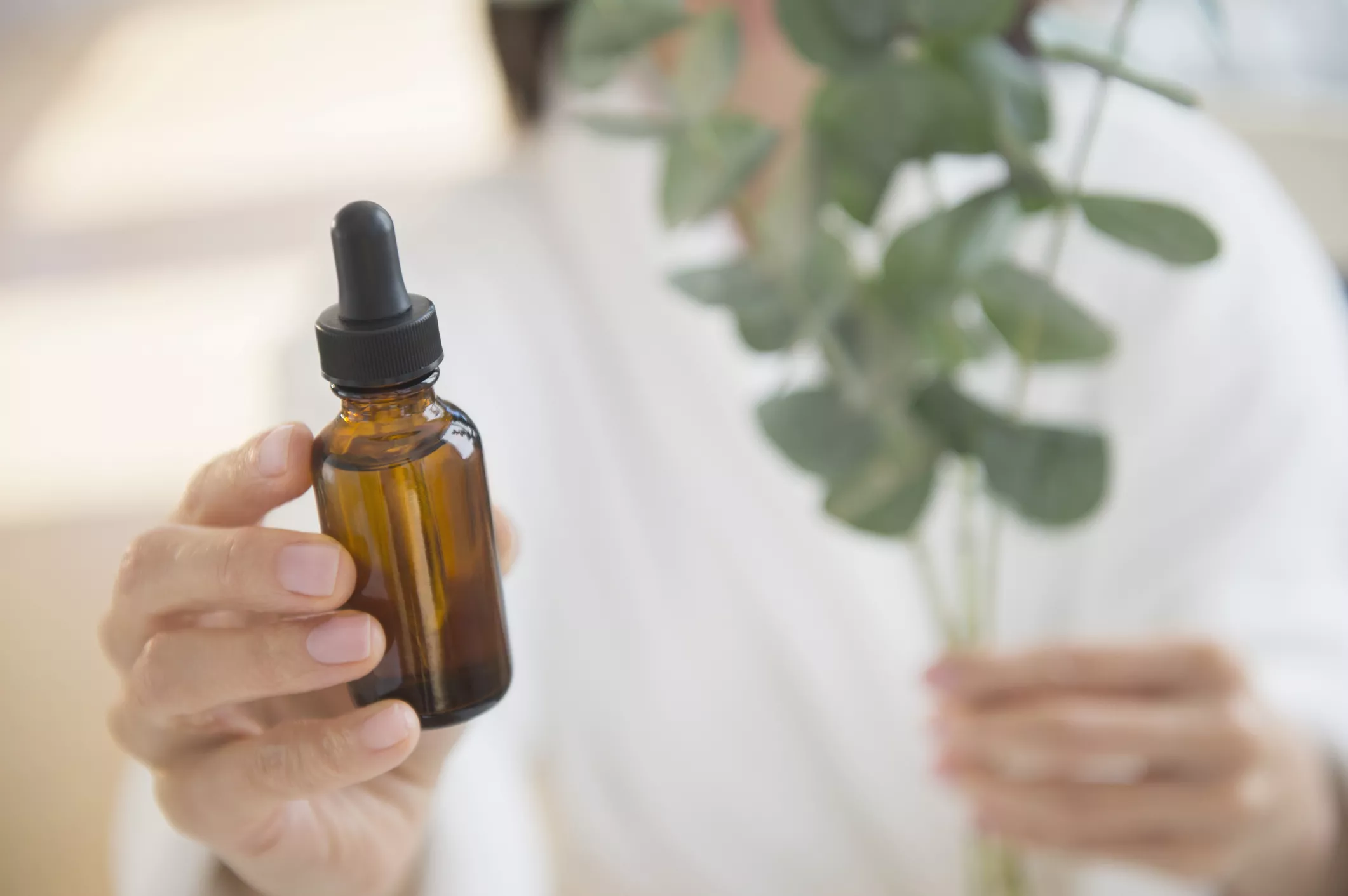 bottle of essential oil 