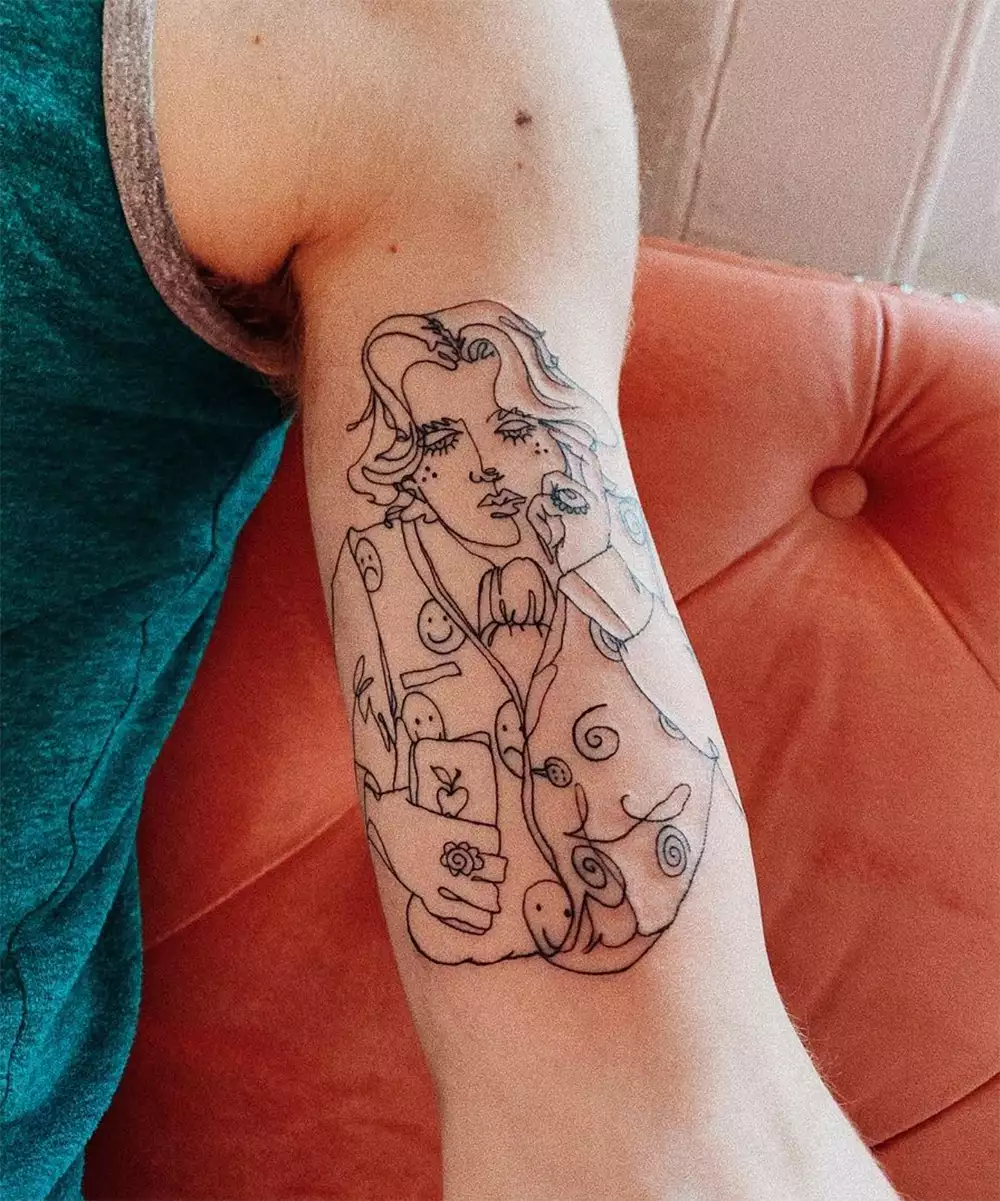 upper arm tattoo closeup