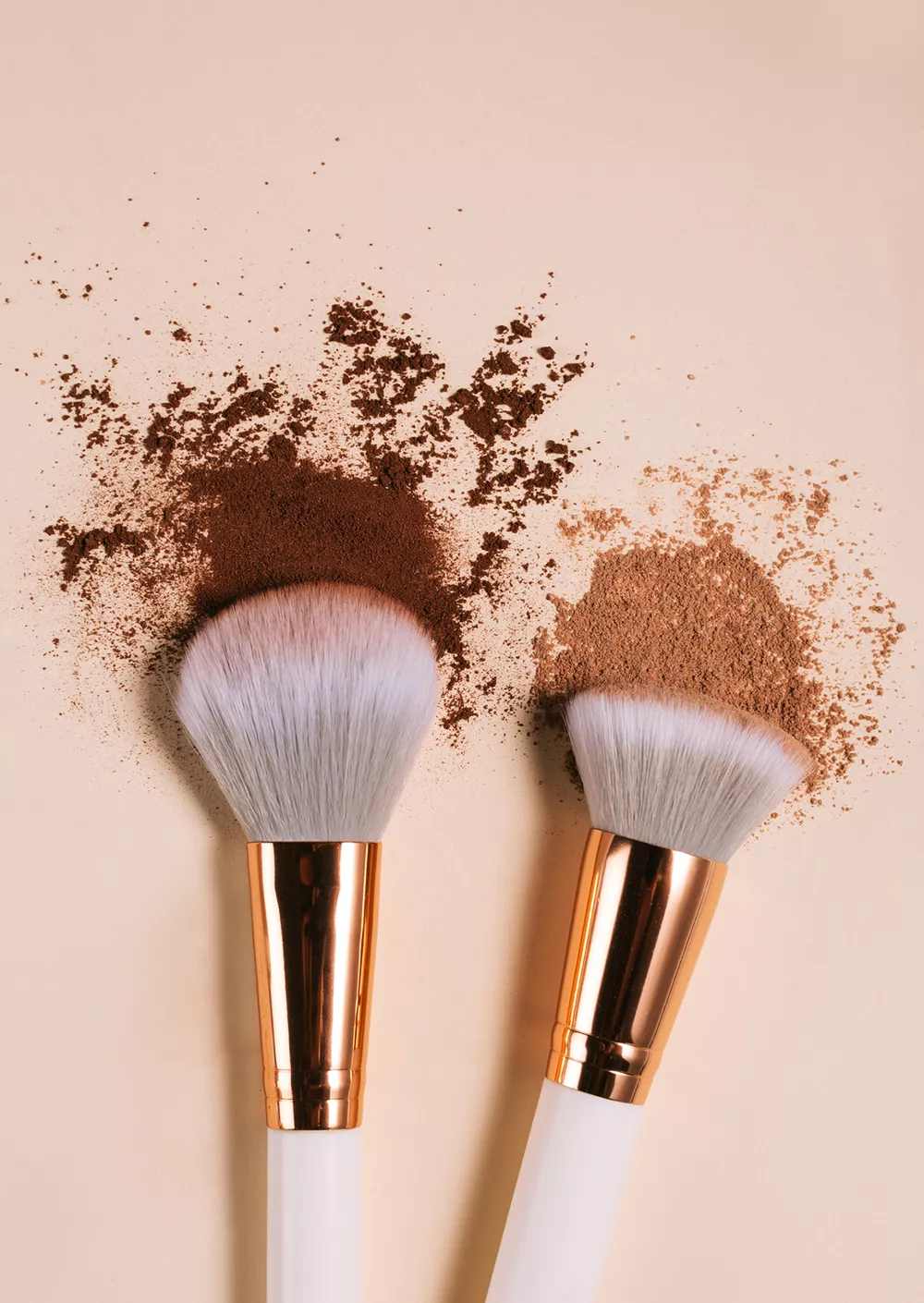 powder sunscreen foundation makeup brushes