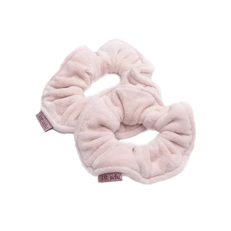 Two pink Kitsch microfiber towel scrunchies