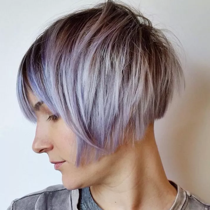 Lavender Hair Micro Bob