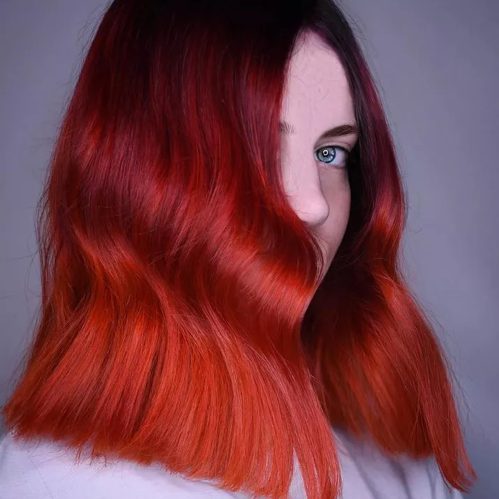 Firefox fade burgundy hair