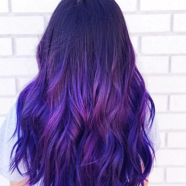Dark Purple Hair Violet Ombre