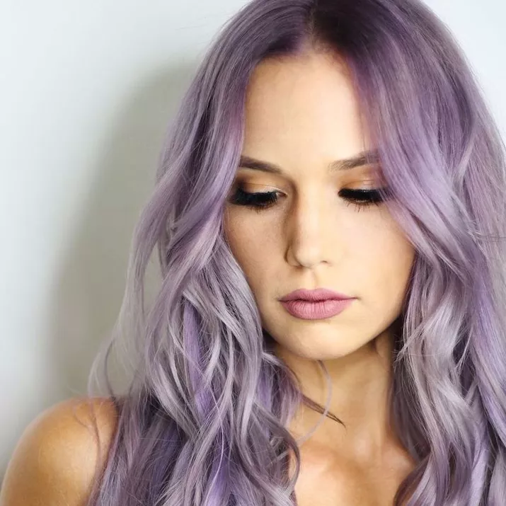 Lavender Hair Waves