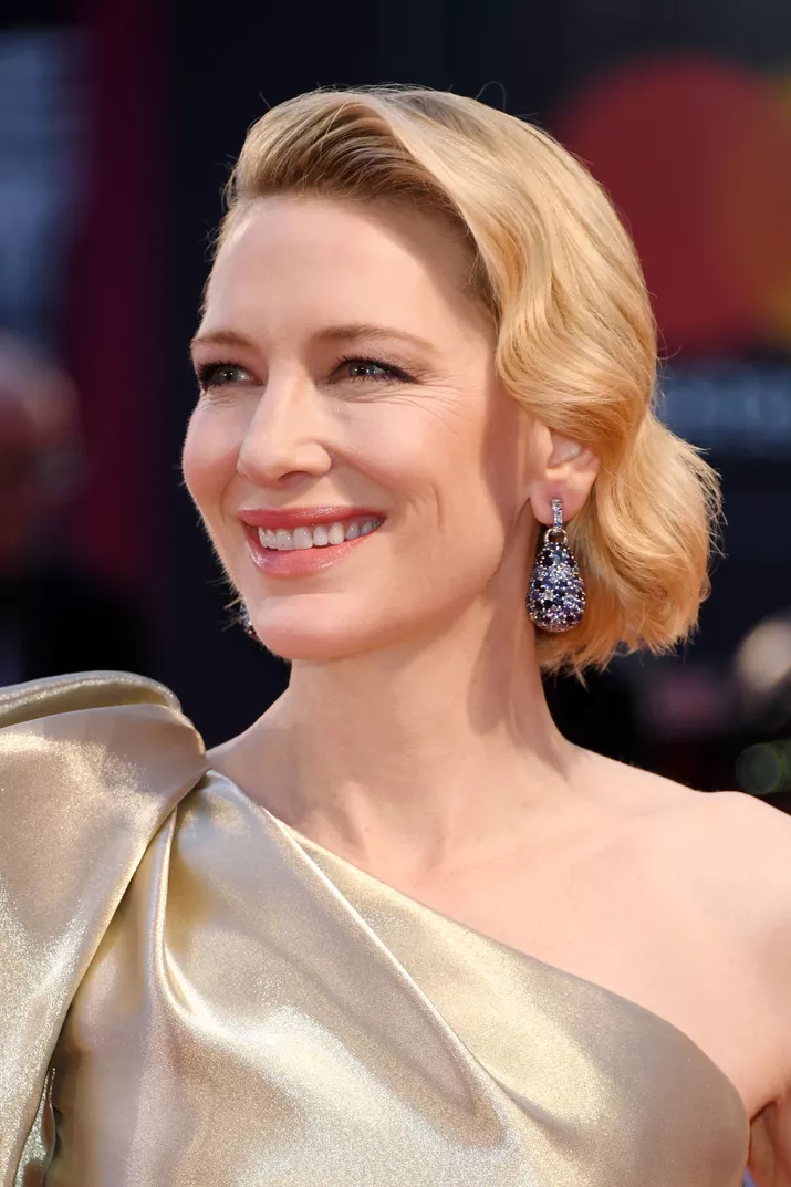 Cate Blanchett with short, sculpted waves