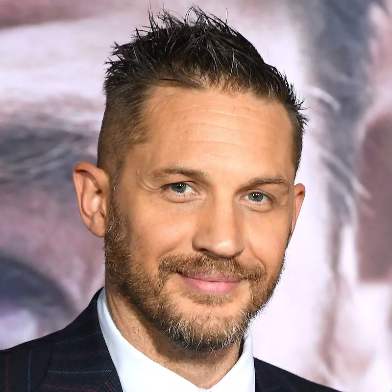 Tom Hardy Hairstyles Spiked with Fade