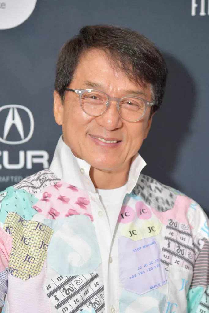Jackie Chan with salt-and-pepper hair