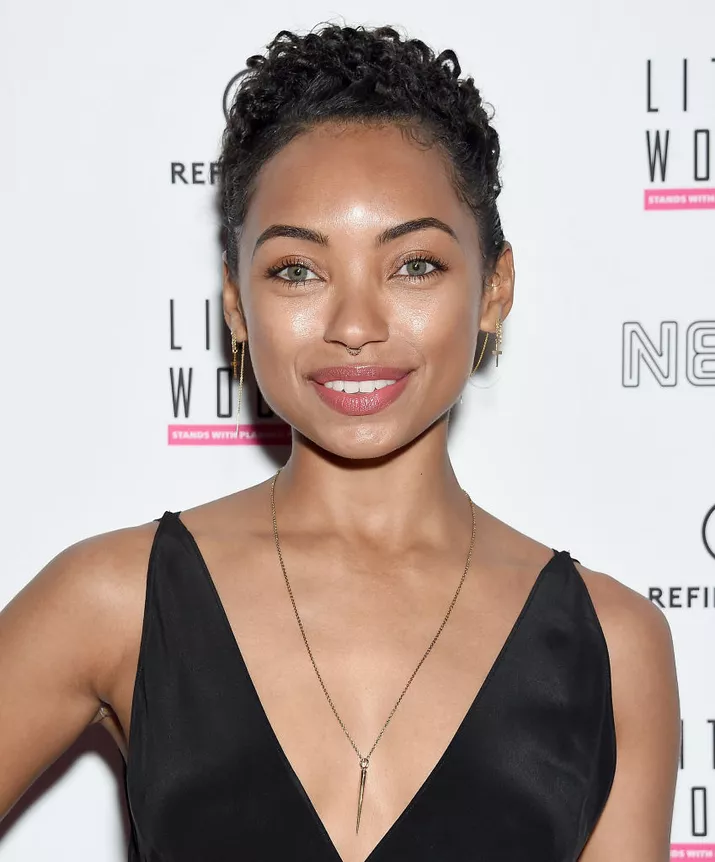 Logan Browning short, curly pixie