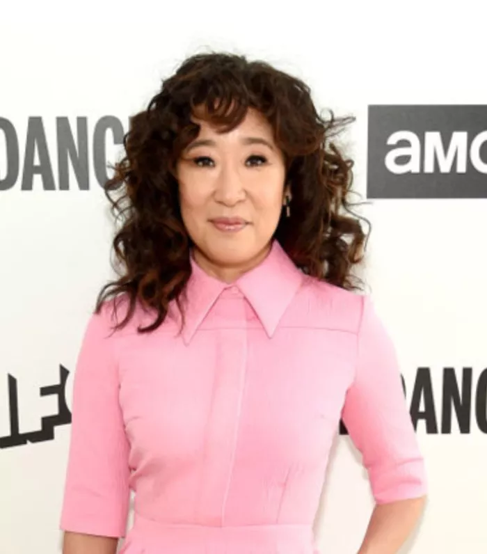 Sandra Oh curly shag with bangs