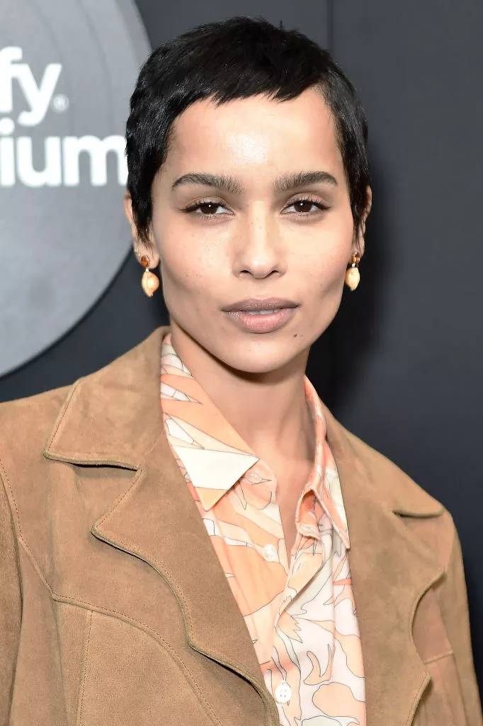 Zoe Kravitz pixie with barely-there bangs