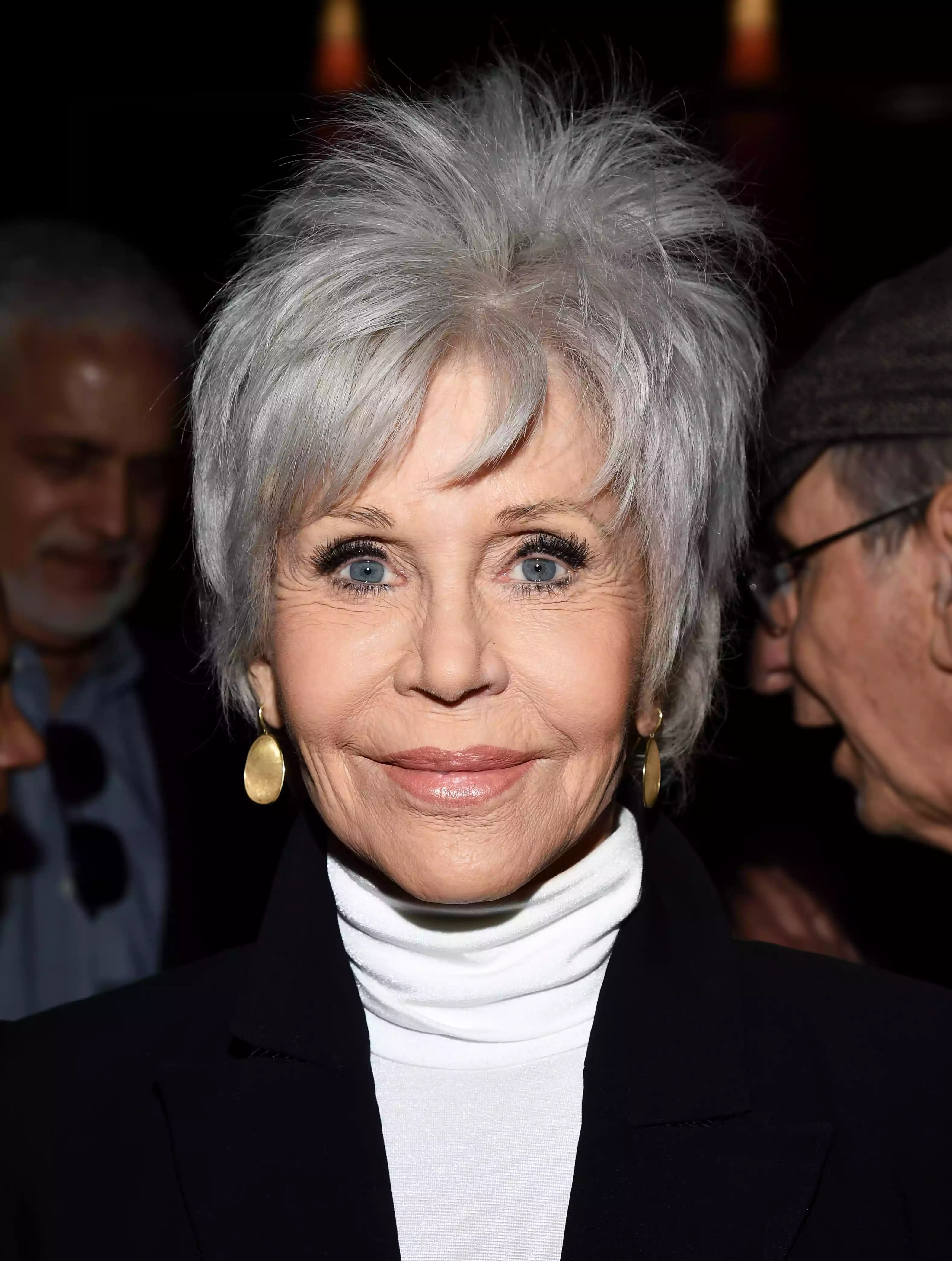 Jane Fonda with a silver Pixie