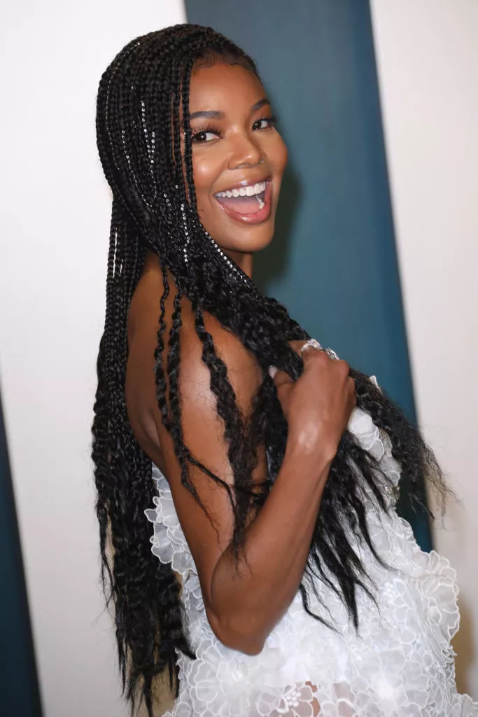 Gabrielle Union with bedazzled braids