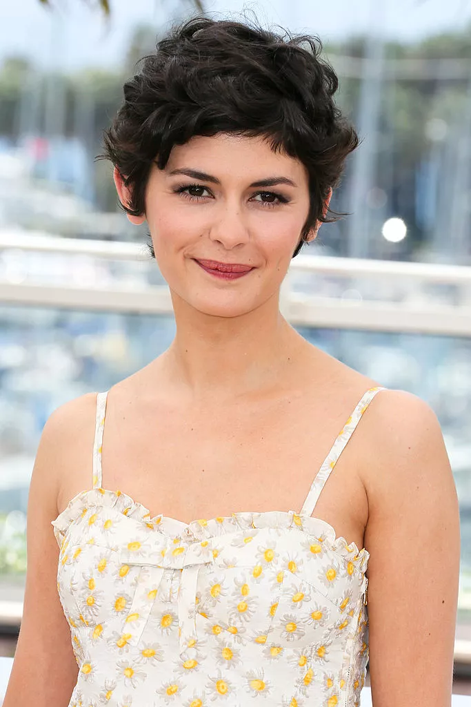 Audrey Tautou curly pixie haircut