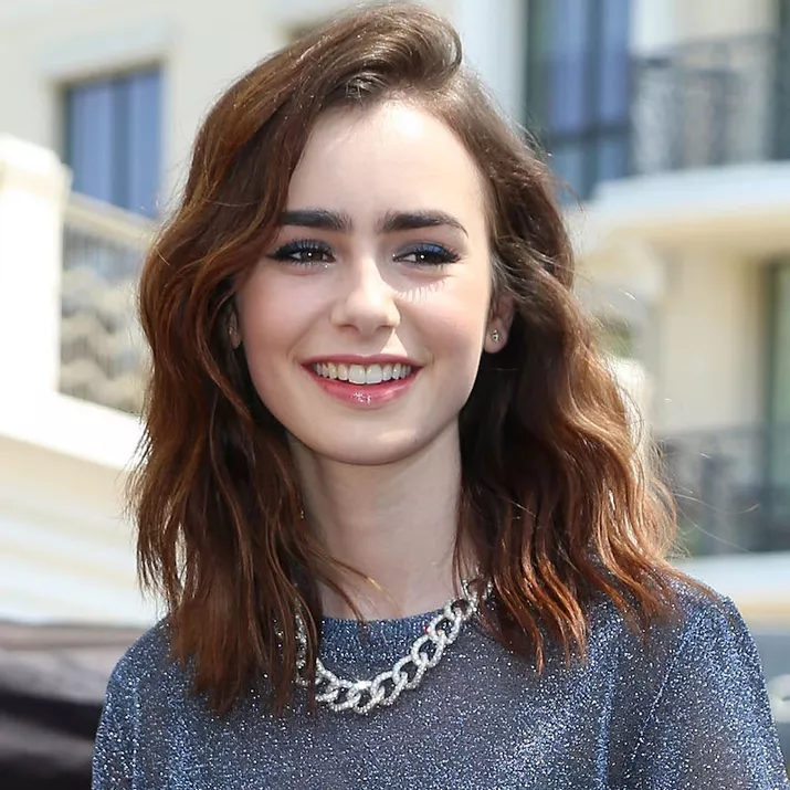 Brown Hair Color Lily Collins