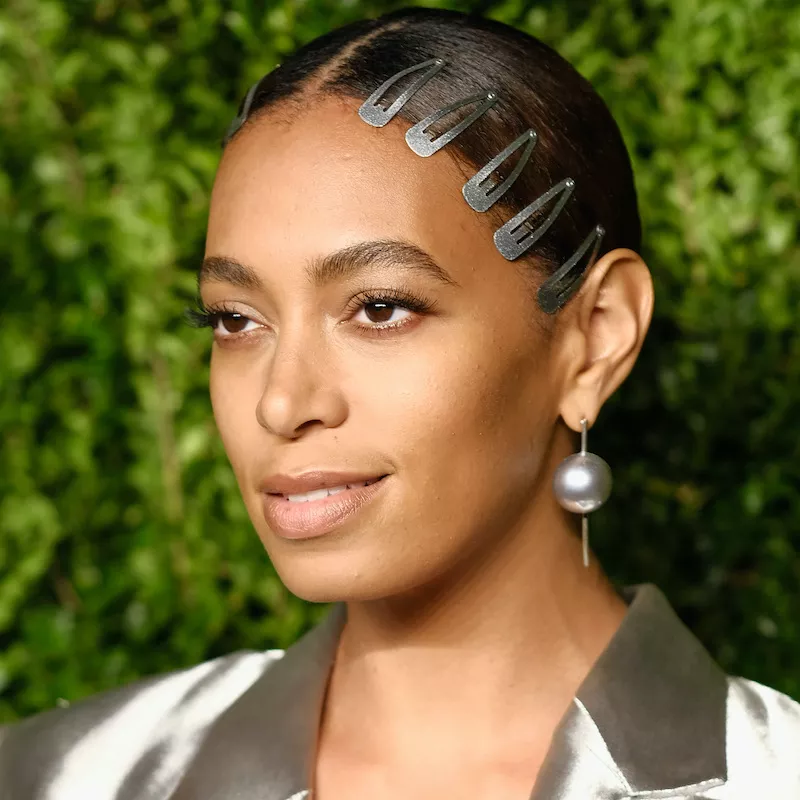 Chignon with Hair Clips Solange Knowles