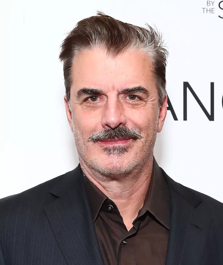 Chris Noth salt-and-pepper hair with mustache