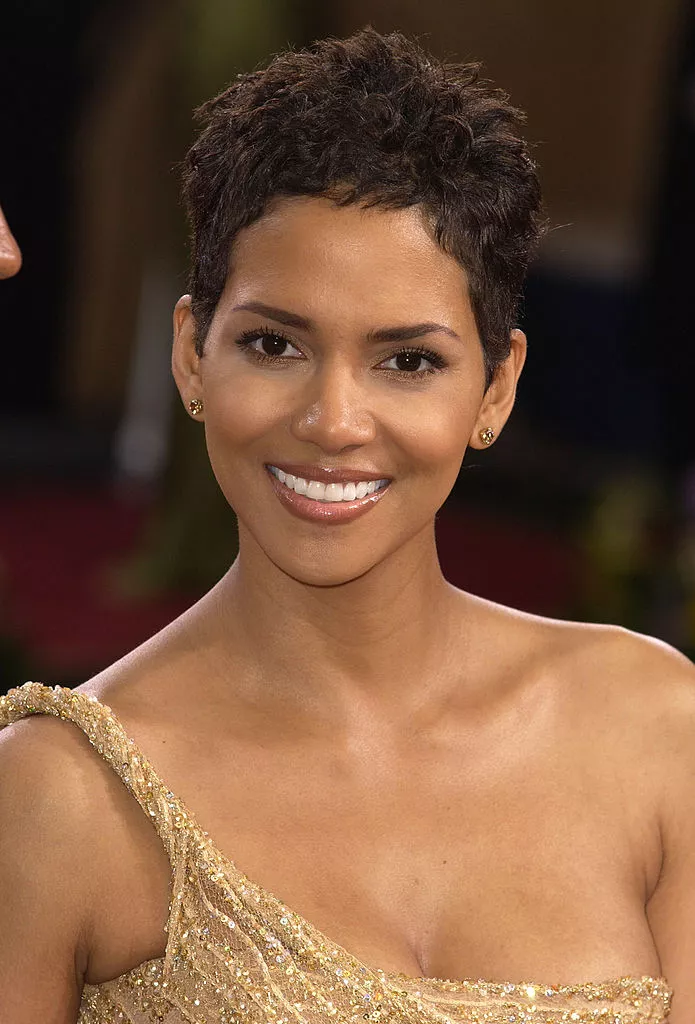 Halle Berry with pixie cut