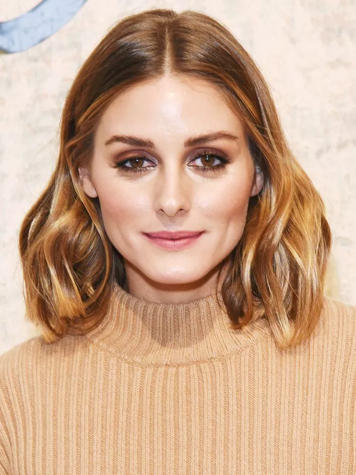 Olivia Palermo with center-parted long bob