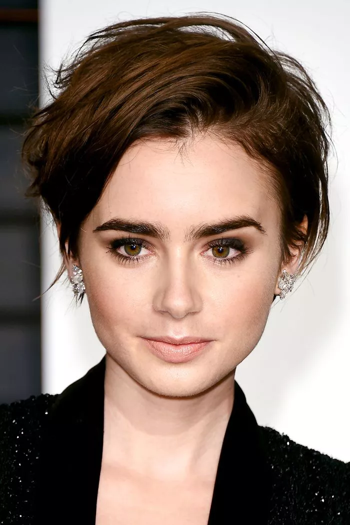 Lily Collins pixie