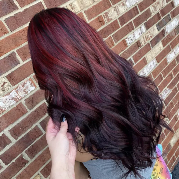 burgundy ombre hair