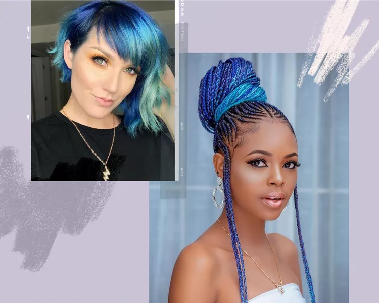 ombre blue hair