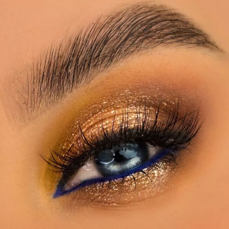 Gold Eyeshadow Looks Contrast
