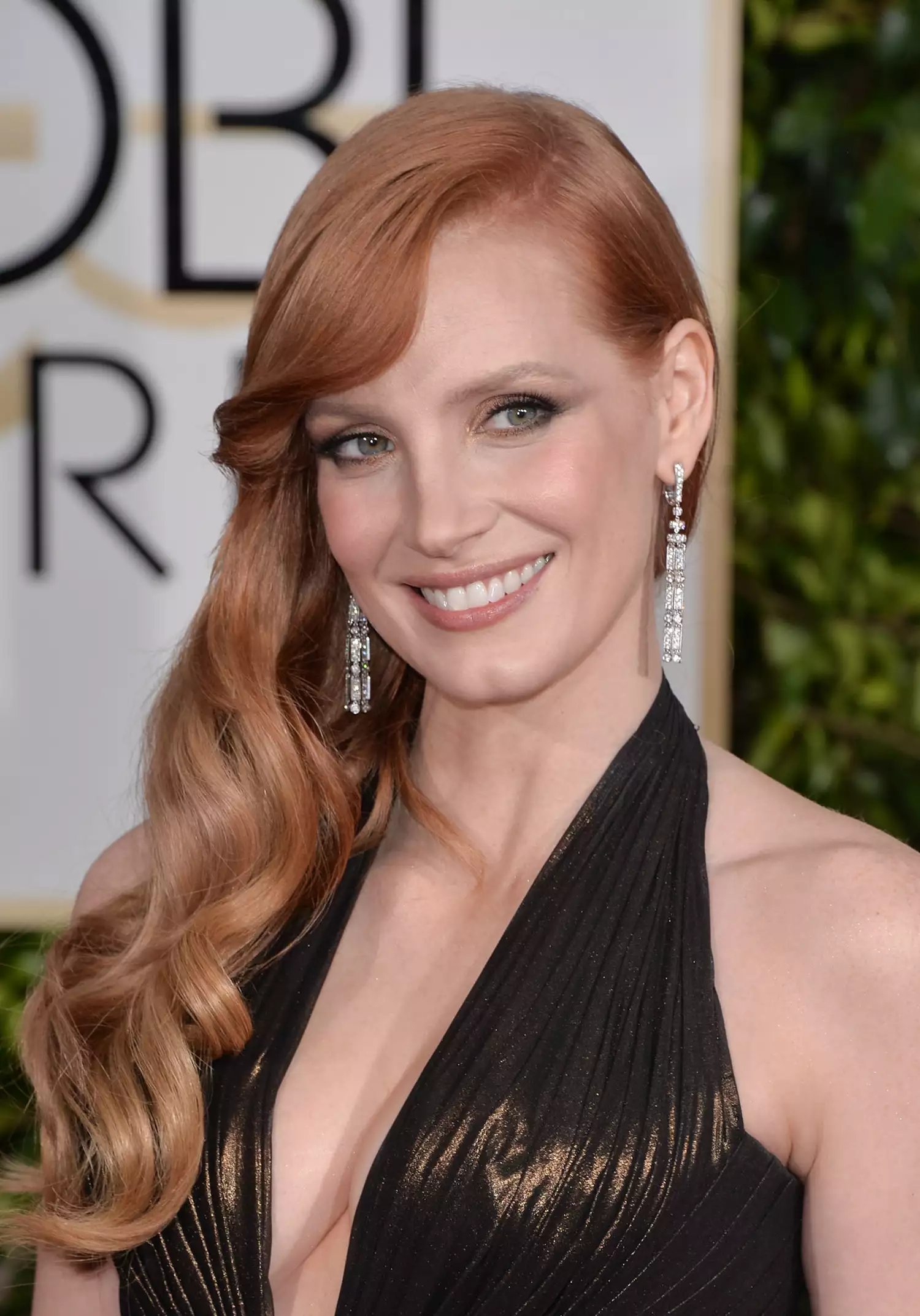 Jessica Chastain in bronze makeup