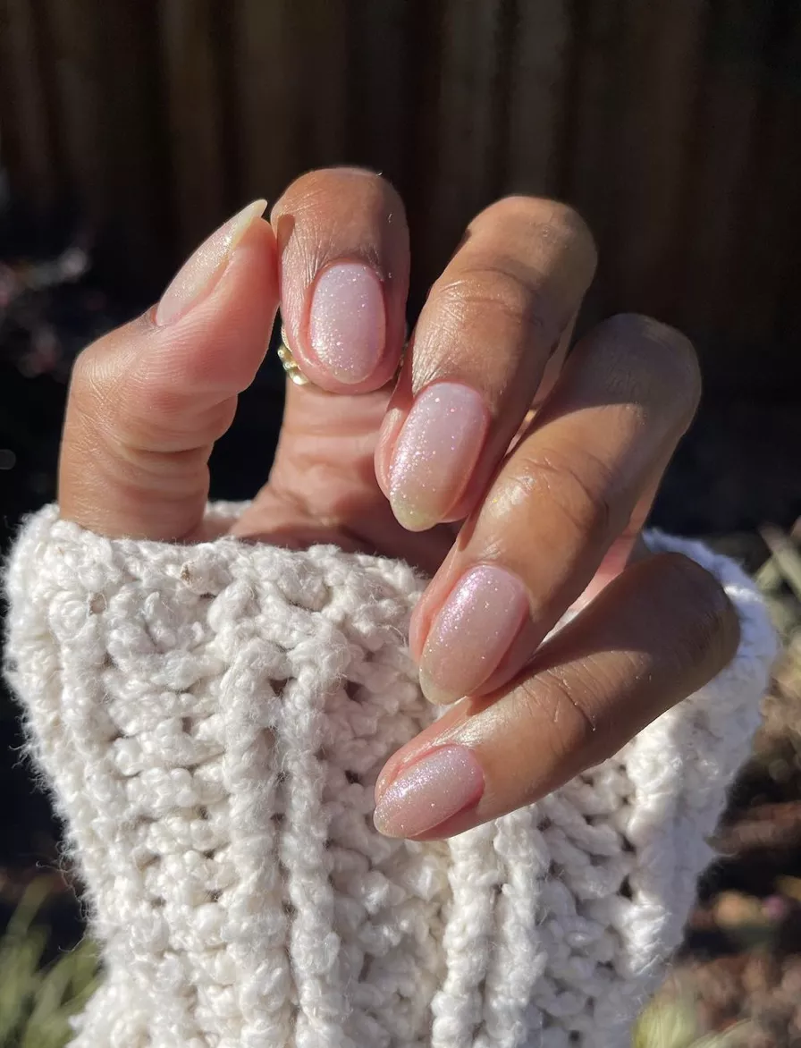 fairy dust clear nails