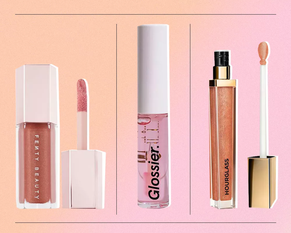collage of 3 of the mentioned lipglosses