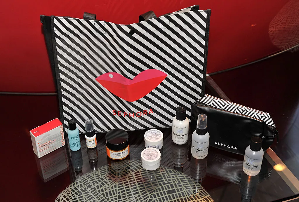 Sephora product samples and branded bag