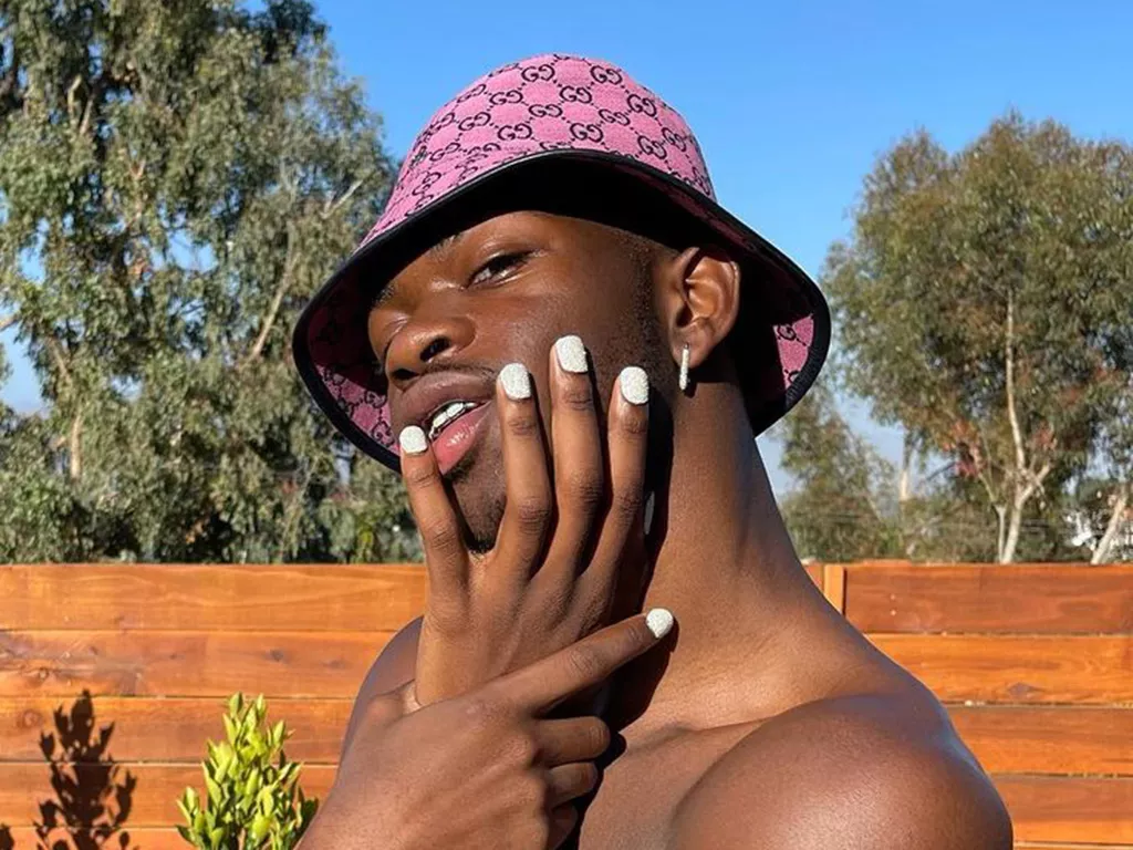 Lil Nas X with jeweled fingernails