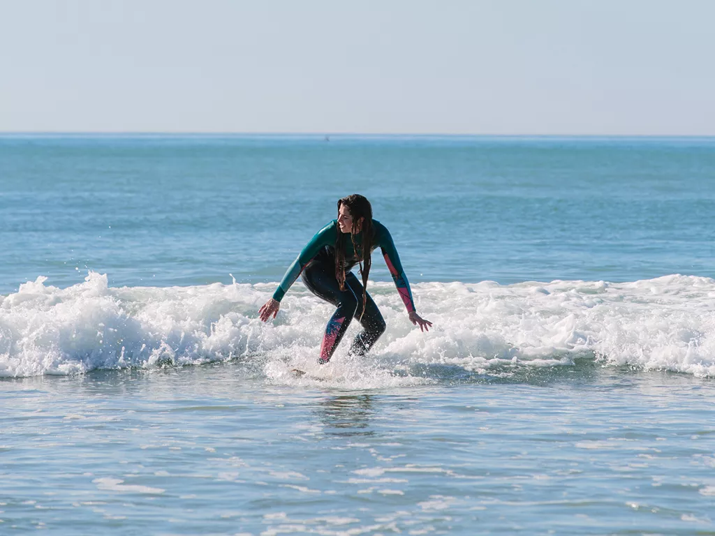 Woman surfing 