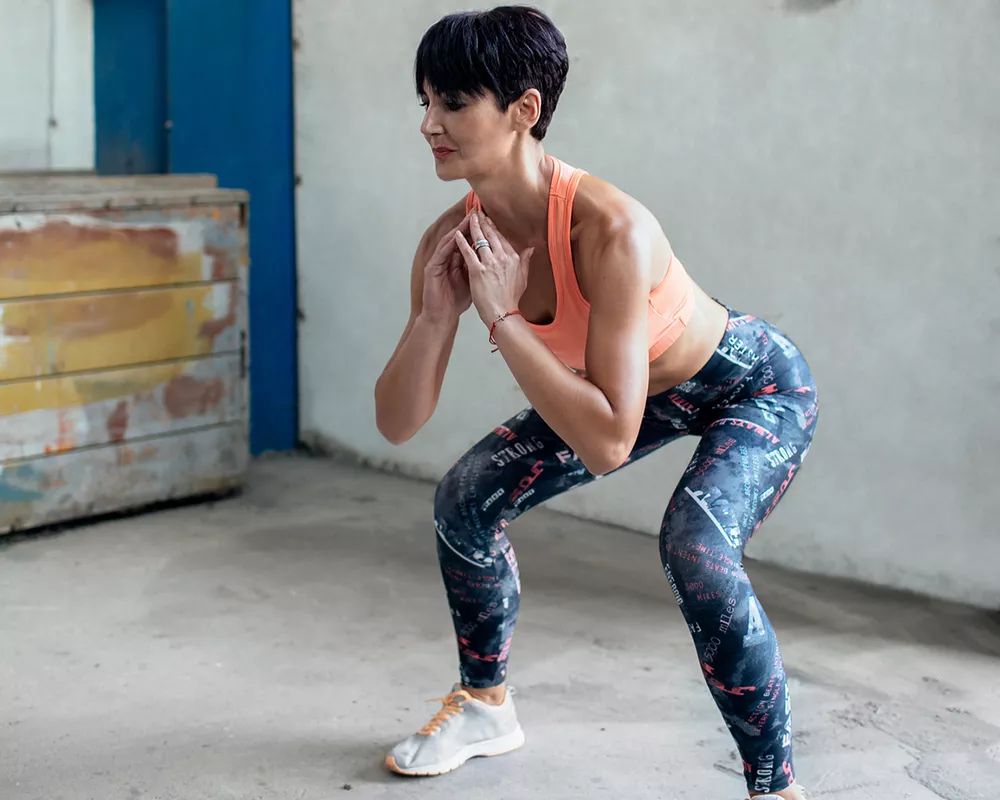Woman performing a squat