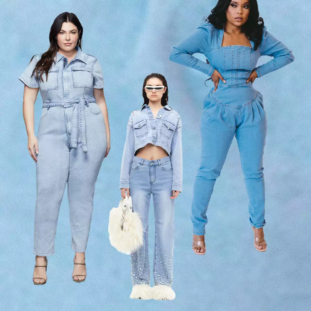 Canadian tuxedo trend collage