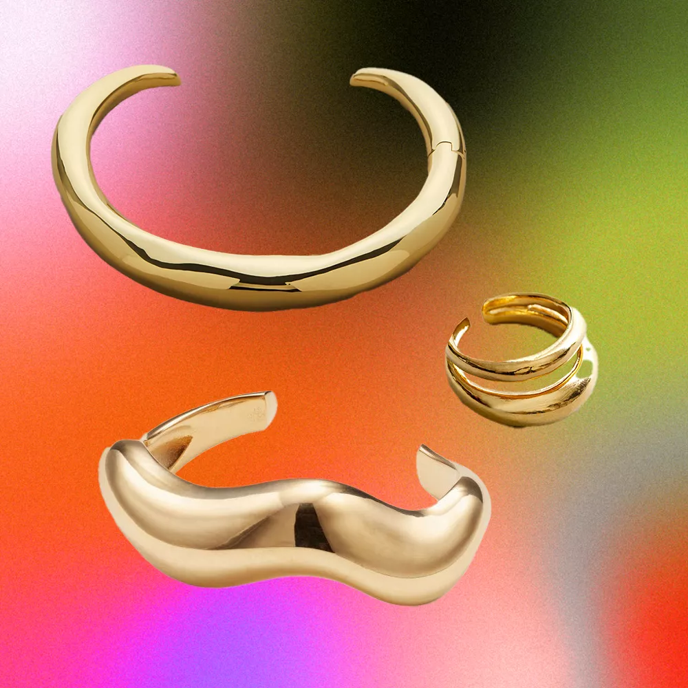 Gold jewelry collage