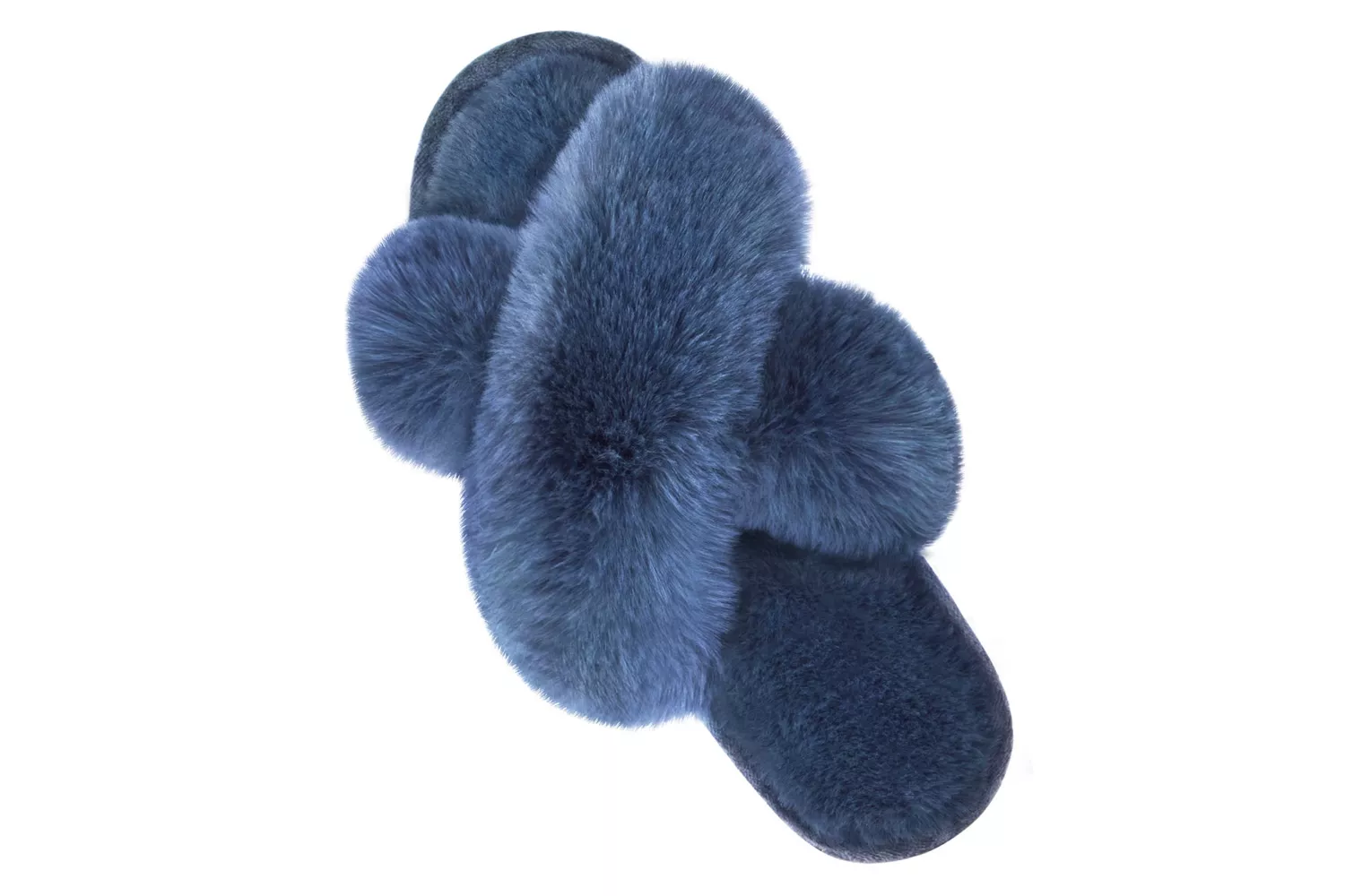 Parlovable Cross-Band Fuzzy Soft Slippers