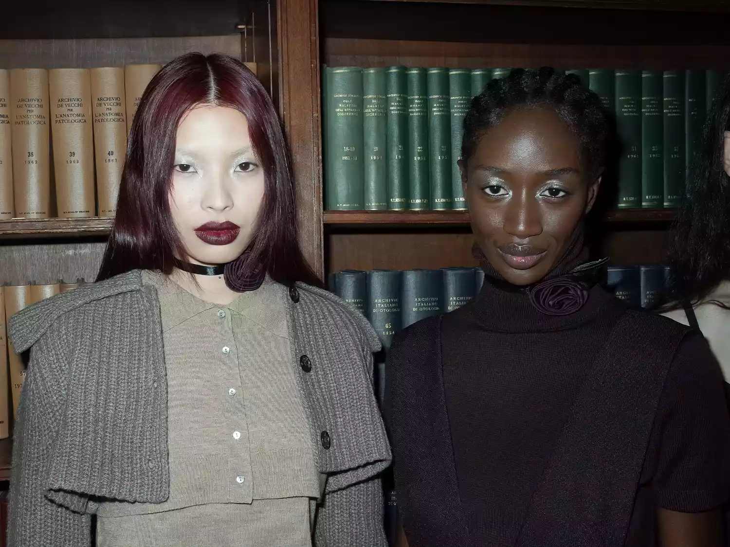 two models at Sandy Liang FW23 fashion show