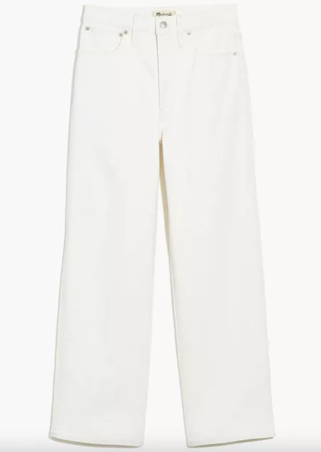 white crop jeans by madewell