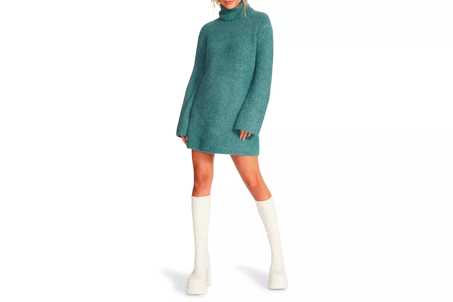 Steve Madden Abbie Long Sleeve Sweater Minidress