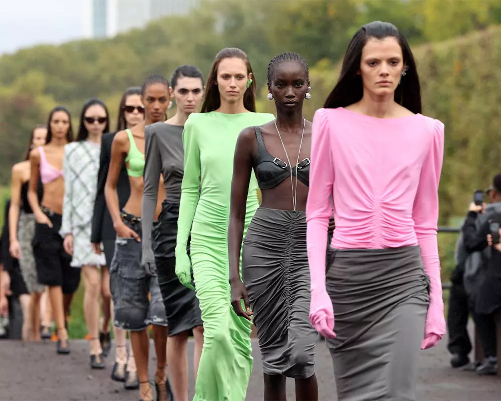 Models walk the finale at Givenchy