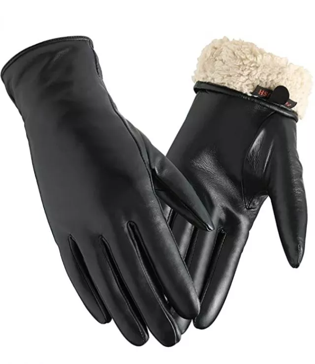 FEIQIAOSH Winter Leather Gloves